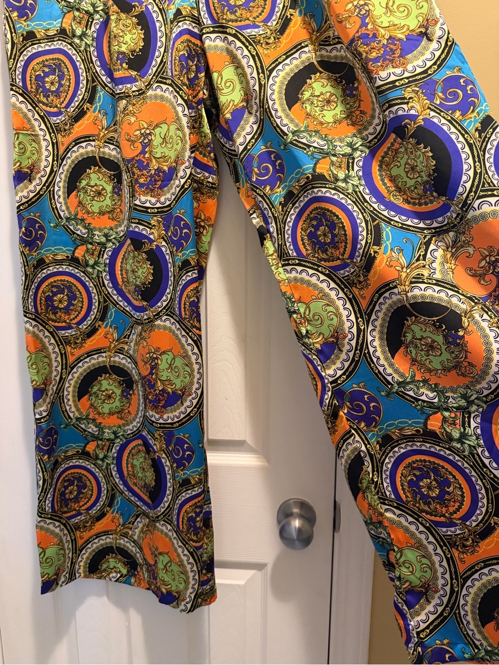 Pants set Colorful Paisley Two-Piece Set - Vibrant Blue & Orange - Picture 12 of 16